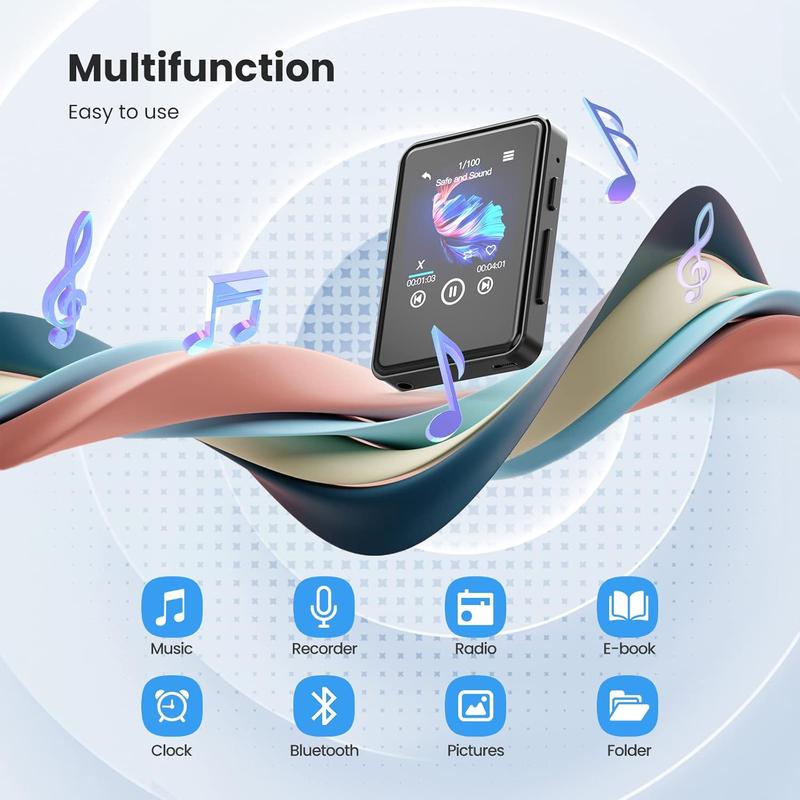 64GB MP3 Player Bluetooth 5.2 with 2.4