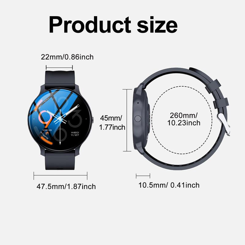 Multifunctional Smartwatch for Men & Women, Fashion Digital Smartwatches with Heart Rate Monitoring and Sleep Tracking, Sports Smart Watch for iPhone Android Smartphone