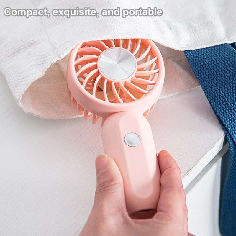 Portable Handheld Fan, 1 Count USB Rechargeable 3-speed Wind Adjustment Fan, Mini Fan for Home, Office, Outdoor, Travel