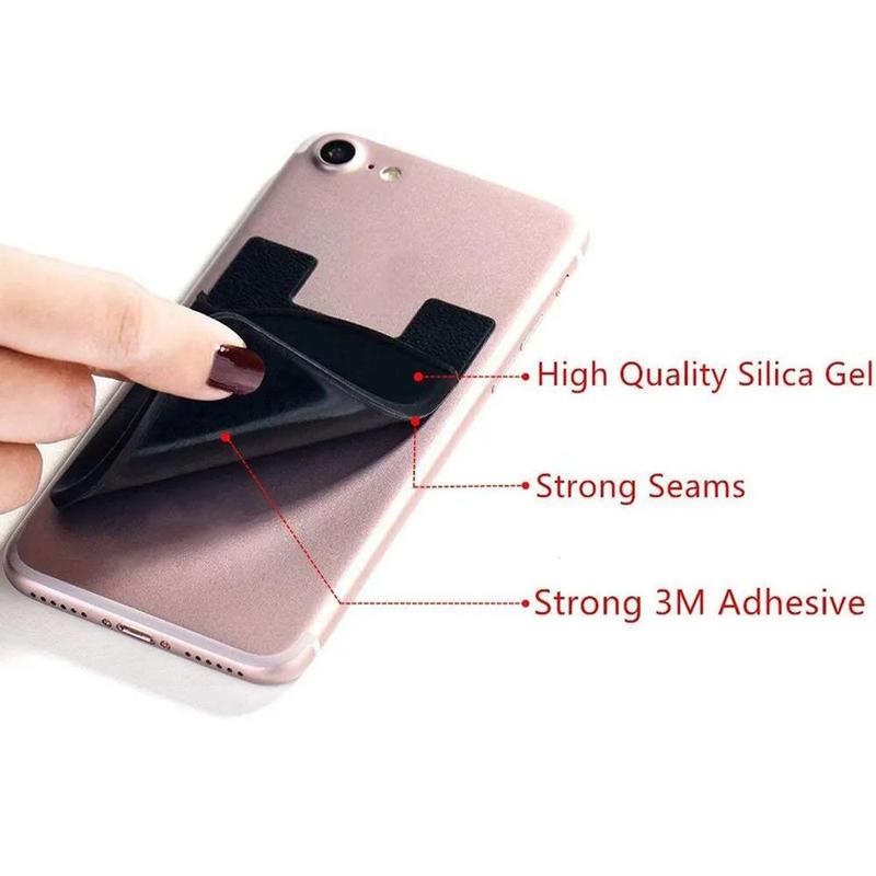 Silicone Phone Card Holder, Mobile Phone Back Card Bag, Multifunctional Self-adhesive Phone Pocket, Mobile Phone Parts