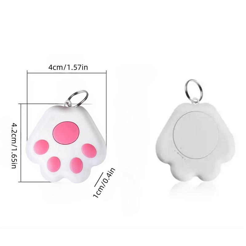 Smart Tracker Mini Anti-lost Alarm Locator Key Finder, Cute Paw Design Keychain Wallet, Key Locator Device with App, GPS Tracking Device Phone-Finder