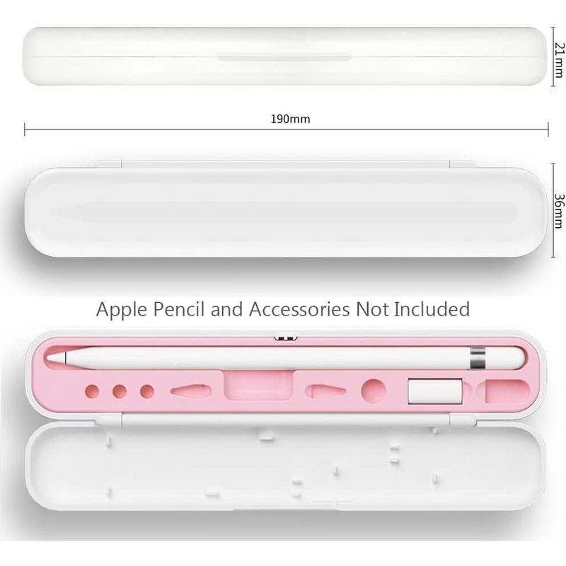 Pencil Case for Apple Pencil 1st Generation Apple Pencil 2nd Generation Case Holder, Pen Accessories Storage Case Box Cover Design for Apple iPad Pencil Accessories Tips(Pink) Computer Tablet Smartphone Protection Stylus