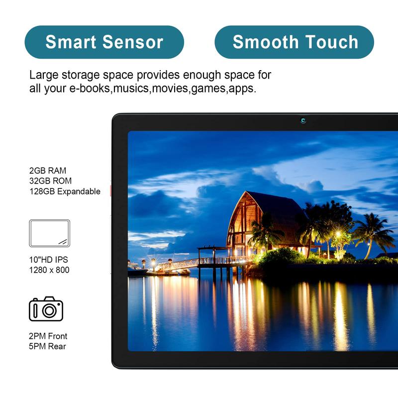 10-inch Tablet with 5000mAh Long-Lasting Battery, Android 13 Quad Core 64GB, 1280x800 HD IPS Touchscreen. Grab it Now!