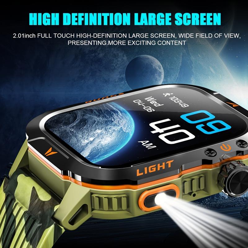 2024 Advanced Smart Fitness Watch - Activity & Fitness Tracker with 100+ Sports Modes, LED Altimeter, Barometer, 600mAh Battery, Multimedia Message Viewing, Weather Forecast, Pedometer, and Heart Rate Monitor for Android iPhone - Perfect Gift for Outdoor