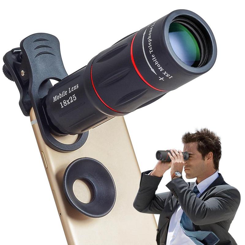 Music Festival 18X Magnification Mobile Phone Telescope Lens, Mobile Phone Zoom Lens With Tripod & Phone Clip & Cloth & Storage Bag & Lens Cover, Phone Accessories For Long Distance Shooting