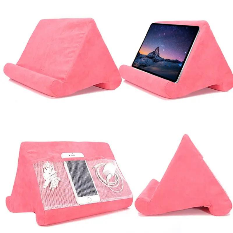 Tablet Holder, Detachable Tablet Stand with Storage Net Pocket, Multifunctional Tablet Holder Suitable for Mobile Phone, Laptop, Desktop Accessories