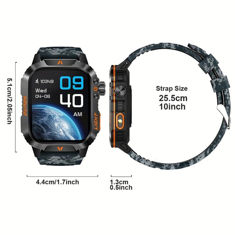 2024 Advanced Smart Fitness Watch - Activity & Fitness Tracker with 100+ Sports Modes, LED Altimeter, Barometer, 600mAh Battery, Multimedia Message Viewing, Weather Forecast, Pedometer, and Heart Rate Monitor for Android iPhone - Perfect Gift for Outdoor