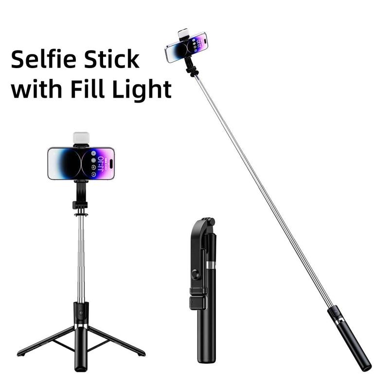 67 Inch Phone Universal Bluetooth-compatible Selfie Stick, Phone Selfie Stick with Remote Control, Portable Foldable Tripod for Live Streaming & Video Recording