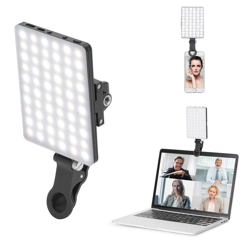 Multifunctional Selfie LED Ring Light, 1 Count Clip-on Adjustable USB Rechargeable Ring Light, Portable Selfie Light for Live Stream YouTube Videos Make up Photography