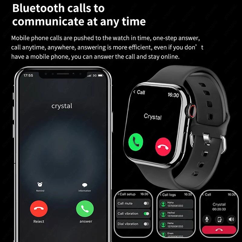 For Apple Watch 10 New GPS NFC Smart Watch Men Women Wireless Charging BT Call Waterproof HD AMOLED Smartwatch For Android IOS Bluetooth Device