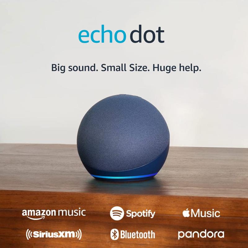 Echo Dot (newest model), Vibrant sounding Alexa speaker, Great for bedrooms, dining rooms and offices, Deep Sea Blue