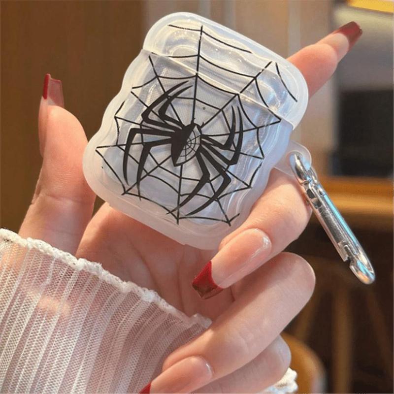 Cartoon Spider Pattern Earphone Case, Transparent Earphone Protective Cover, Earphone Accessories Compatible with AirPods Pro