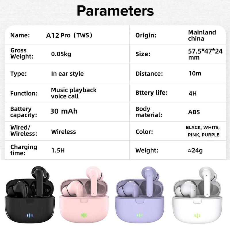 In-ear Design Wireless Earphone, TWS Noise Cancelling Earphone with Touch Control, Bluetooth-compatible Earbuds for Mobile Phone