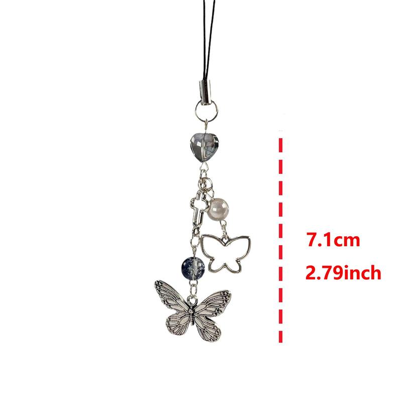 Butterfly Design Phone Chain, Cute Phone Lanyard, Phone Strap for Women & Girls, Fashion Mobile Phone Decoration Accessories