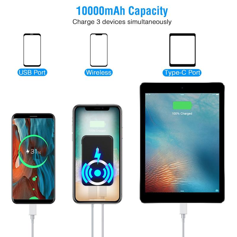 Wireless Power Bank 10000mAh Magnetic Portable Charger 22.5W Fast Charging Fit for iPhone 12 13  Pro Mini Pro Max