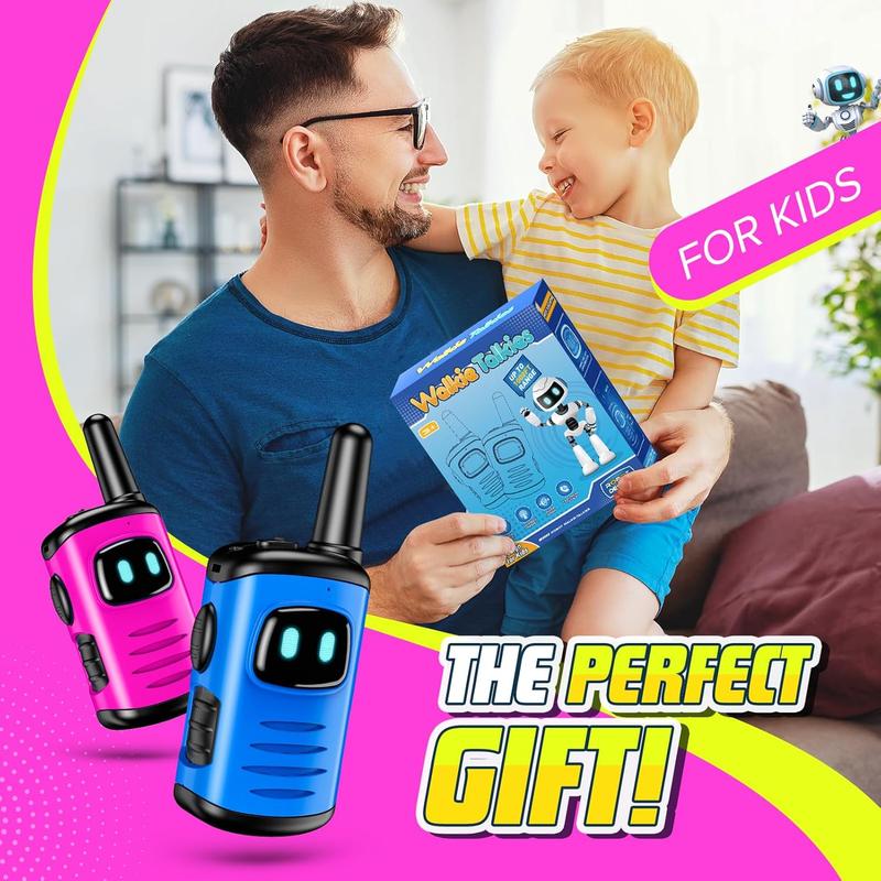 Toys for 3-8 Year Old Girls:  Mini Robots Walkies Talkies 2 Pack Halloween Christmas Birthday Gifts for 3 4 5 6-8 Year Old Girls Boys Camping Hiking Toys for 6 7 8-10 Year Old Girl Boy Kid