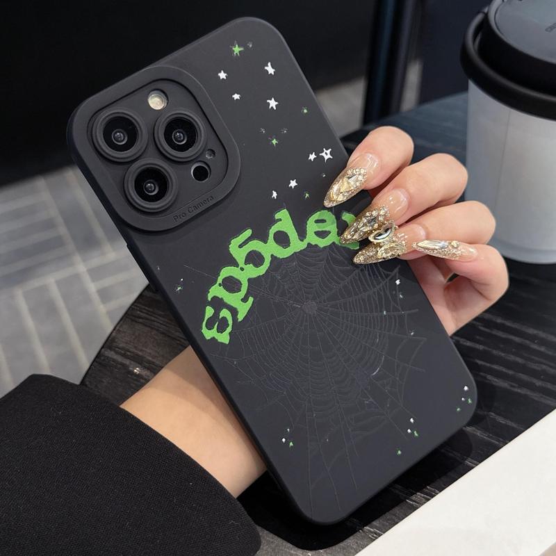 Spider Web Pattern Phone Case, Soft Phone Case, Full Body Shockproof Phone Protective Cover Compatible with iPhone 11 12 13 14 15 Pro Max