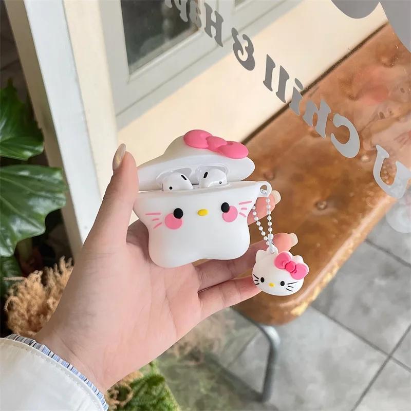 Cute Design Earphone Case with Keychain, 1 COunt Silicone Soft Earphone Protective Cover, Earphone Protector Cover for AirPods