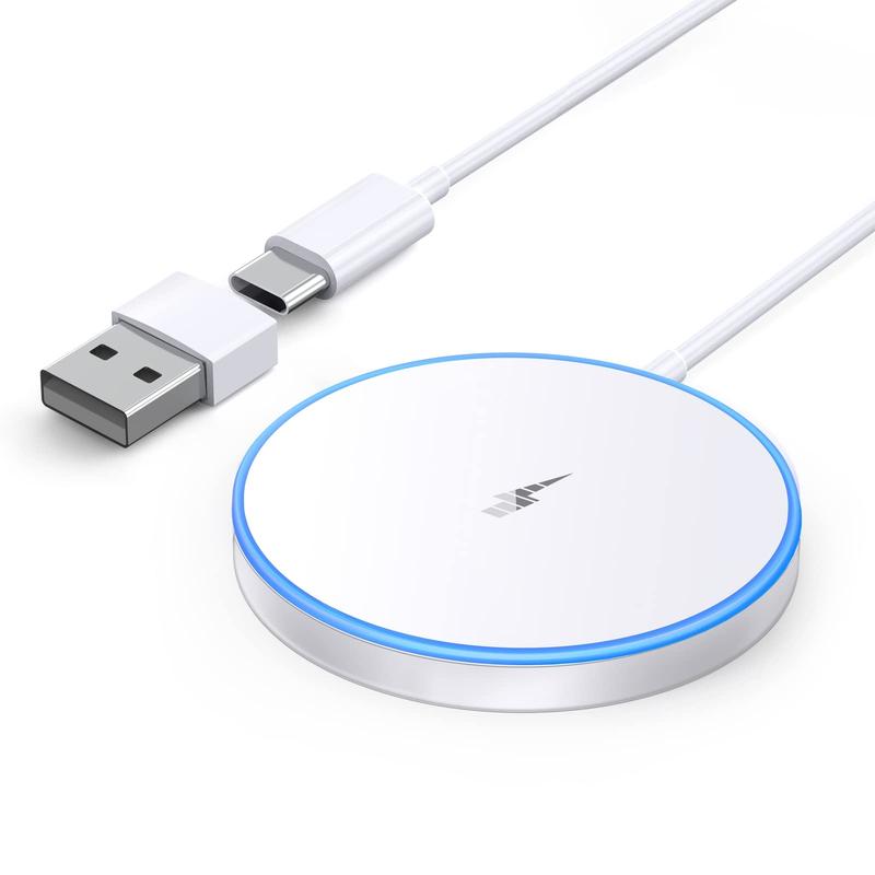 Wireless Charger for iPhone 15 14 13 12 Series AirPods 3 2 Pro Pro 2 - LED Charging Pads