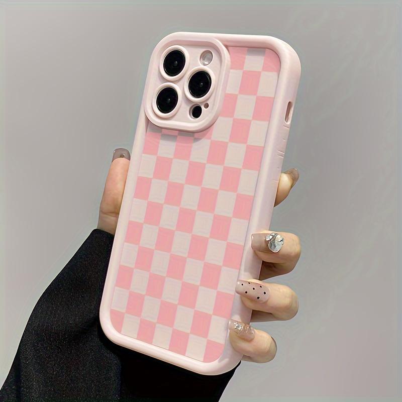 Checkerboard Pattern Phone Case, Anti-drop Shockproof Phone Protective Cover, Phone Accessory Compatible with iPhone 6 7 8 X XR XS Max 11 12 13 14 15 Pro Max