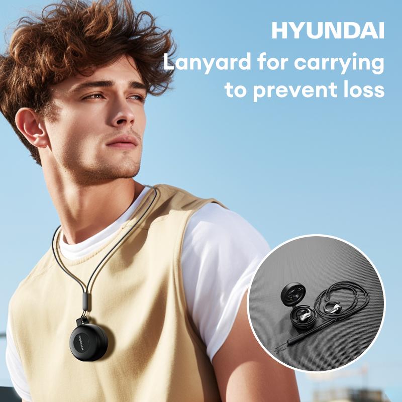 HYUNDAI Y12 Innovative Structural Design Acoustic Wireless BT 5.4 Earphones IPX5 Waterproof Sport Headsets HIFI Sound Headphones With Mic Earbuds