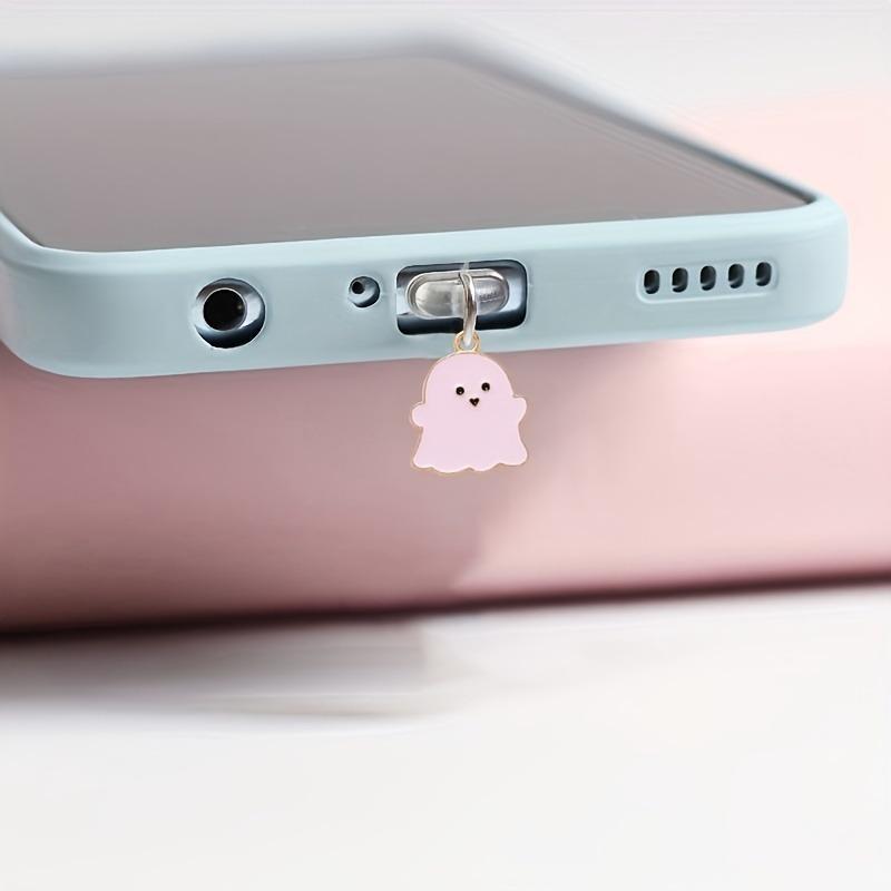 Cute Ghost Design Phone Dust Plug, Anti-dust Phone Charging Port Plug, Mobile Phone Decoration Accessories for Women & Girls