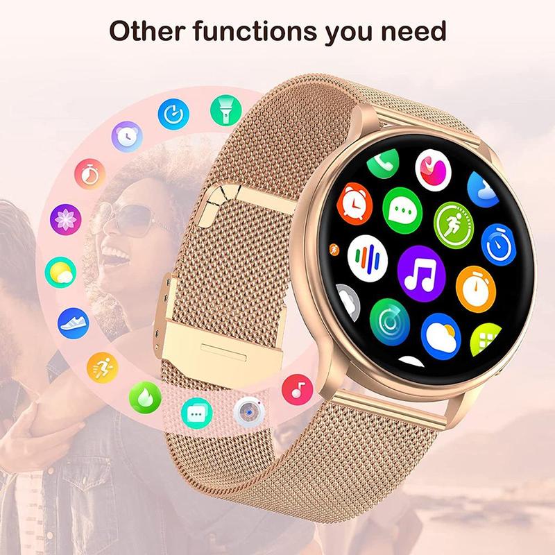 Multifunctional Smart Watch, Fashion Digital Watch with Multiple Sport Modes, Wireless BT Call Sports Smart Watches with Replacement Watch Band for iOS & Android, Fitness Watch, Women Gift