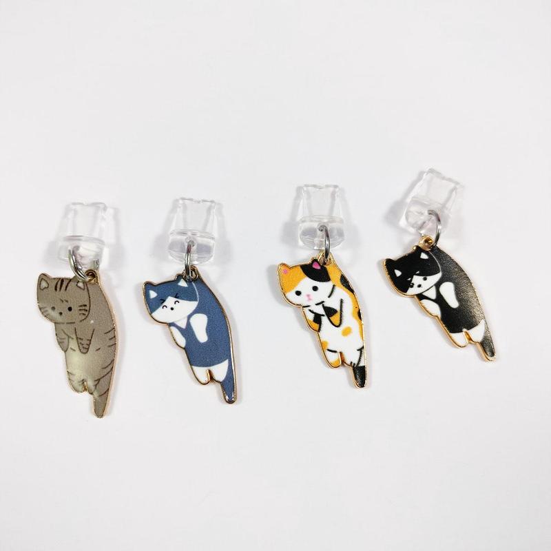 Cute Cat Design Phone Dust Plug, 1 Count Creative Mobile Phone Dust Plug, Mobile Phone Hanging Accessories for iPhone & Samsung Type-C Interface