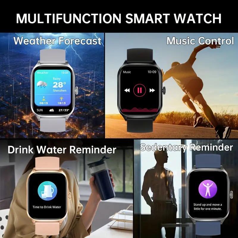 Multifunctional Smart Watch for Women & Men, Large Screen Display Smart Watch, Bluetooth-compatible Fitness Tracker with Multiple Sports Modes, Compatible with Android IOS Mobile Phones