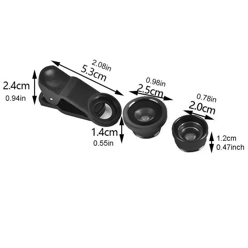 Universal Clip Lens Set, Professional 3 In 1 Mobile Phone Camera Lens, Portable Wide Angle & Fisheye & Macro Lens, Lens Kit for Mobile Phone, Phone Accessories, Mobile Lenses Accessories, Boyfriend Gift