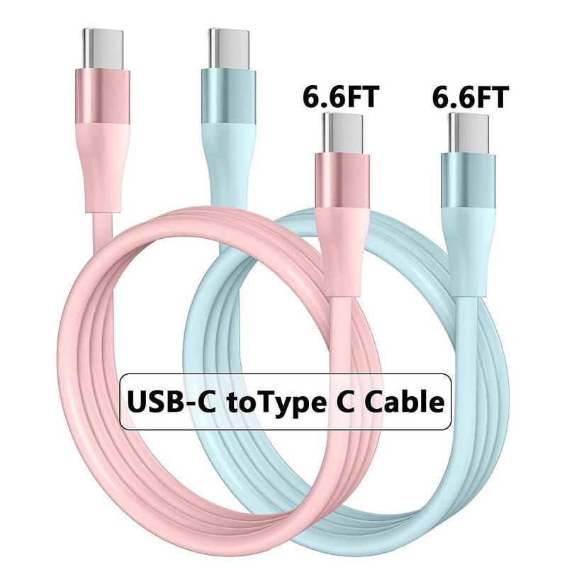 20W USB-C to Type-C Fast Charging Cable, 6.6FT Phone Charging Cable Compatible with Apple iPhone 15 HUAWEI Samsung Xiaomi OPPO & More USB-C Devices