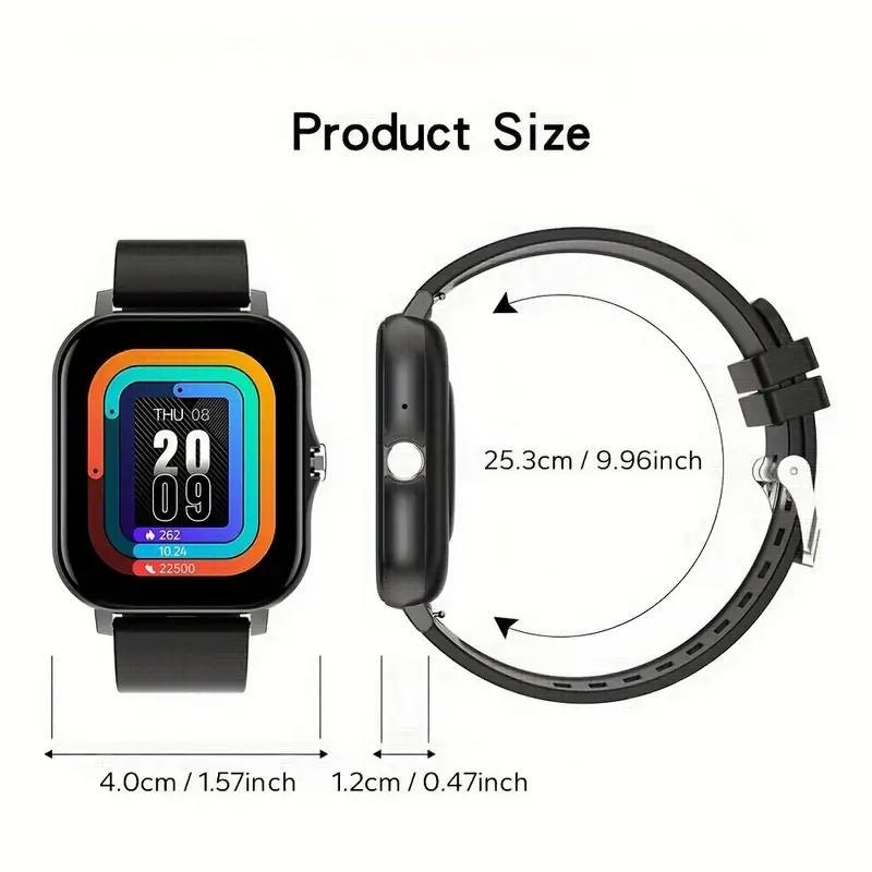 1.83 Inch Multifunctional Smartwatch, Fitness Tracker Watch with 24H Health Monitoring, Sports Watch with Multiple Sports Modes, Fashion Square Watch for Men & Women