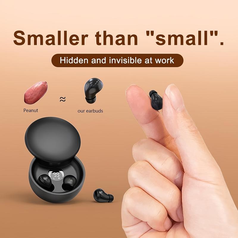 Invisible Smallest Mini Wireless Headset, Suitable for Small Ears Meatus Acusticus, Low Profile Covert Spy Headset Wireless Micro Hidden Headset with Microphone Small Headset