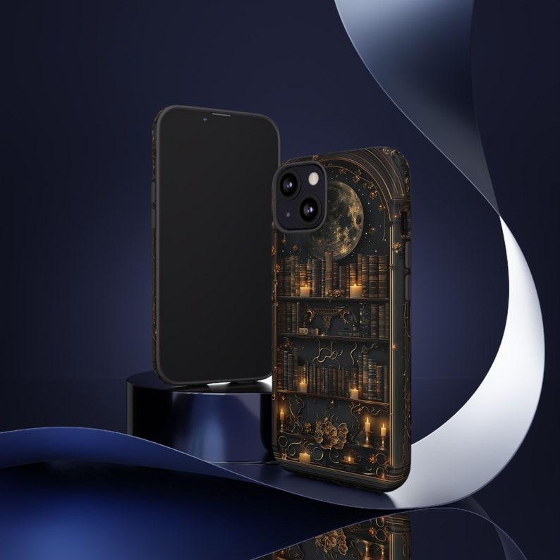 Gothic Bookshelf Phone Case Dark Academia Bookshelf Cover Fantasy Bookshelf Decor Gothic Bookshelf Decor Book Phone Charm Dark Aesthetic, iPhone 15 14 13 12 11 X Pro Max, Plus , pro, iPhone 13 12 mini, iPhone XS Max, iPhone XR Case, iPhone case