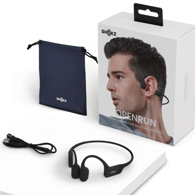 Shokz OpenRun Bone Conduction Waterproof Bluetooth Headphones for Sports Audio Earphones