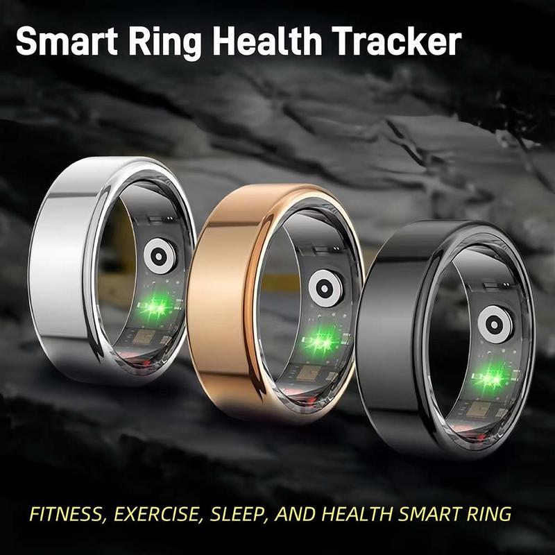 Smart Ring, Fitness Tracker with Charging Case, 1 Count Fitness Sleep Heart Rate Blood Oxygen Tracker, Waterproof Smart Fashionable Ring for Men and Women Gift