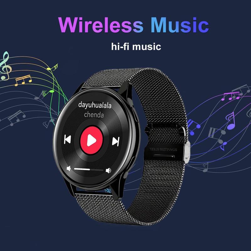 Smart Watch for Men & Women, Outdoor Watch with Wireless Call Dial, Incoming Call Alert & Rejection, Message Alert View, Multiple APP Alerts, Custom Wallpaper, Smart & Wearable Devices Compatible with iPhone Andriod Smartphone