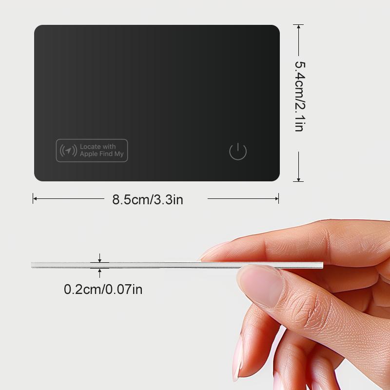 Ultra-Slim Waterproof Wallet Tracker Card, Wireless Charging Tracker Card, Compatible with Apple Find My (iOS Only)