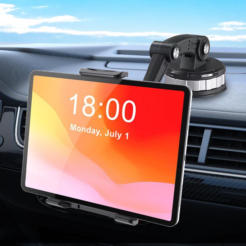 Car Dashboard Phone & Tablet Holder, Adjustable Arm Car Tablet Stand, Phone Accessories Compatible with 4-13 Inch Tablets & Mobile Phones