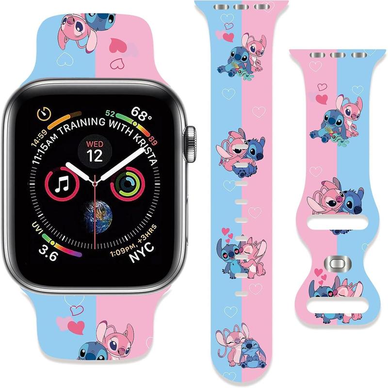 Excellent Quality-Cartoon Bands Compatible with Apple Watch Band 38mm 40mm 41mm 42mm 44mm 45mm ,Cute Bands Replacement for Apple Watch SE2 Series 9 8 7 6 5 4 3, Silicone iWatch Band for Women Men