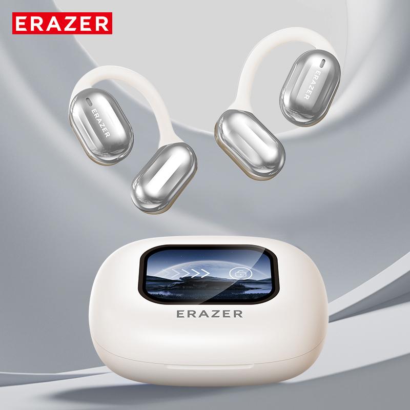 ERAZER OWS Touch Screen Earphone Bluetooth 5.4 Wireless Headphones oise Canceling TF Card Headset HIFI Stereo Full-Color Display Multifunctional Earbuds With Mic