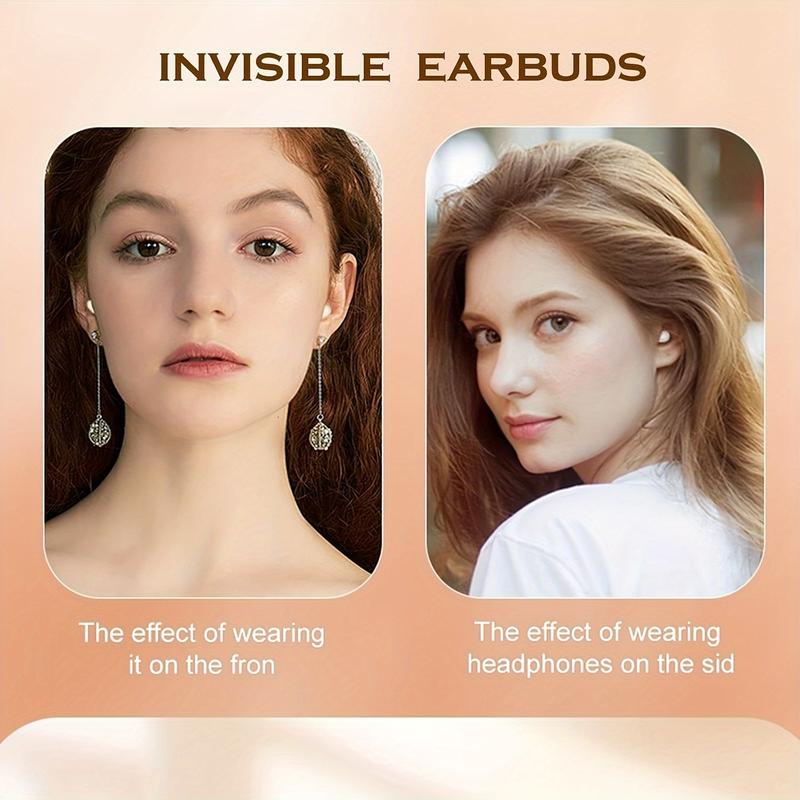 Invisible Smallest Mini Wireless Headset, Suitable for Small Ears Meatus Acusticus, Low Profile Covert Spy Headset Wireless Micro Hidden Headset with Microphone Small Headset