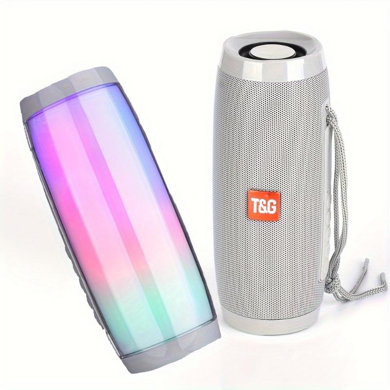 TG157 LED Flashing Light Wireless speaker Portable Outdoor 1200mAh BoomBox speaker support TF card AUX USB FM WAV MP3 WMA 10W power Play time 3-5H support 32G TF card Wireless Radio