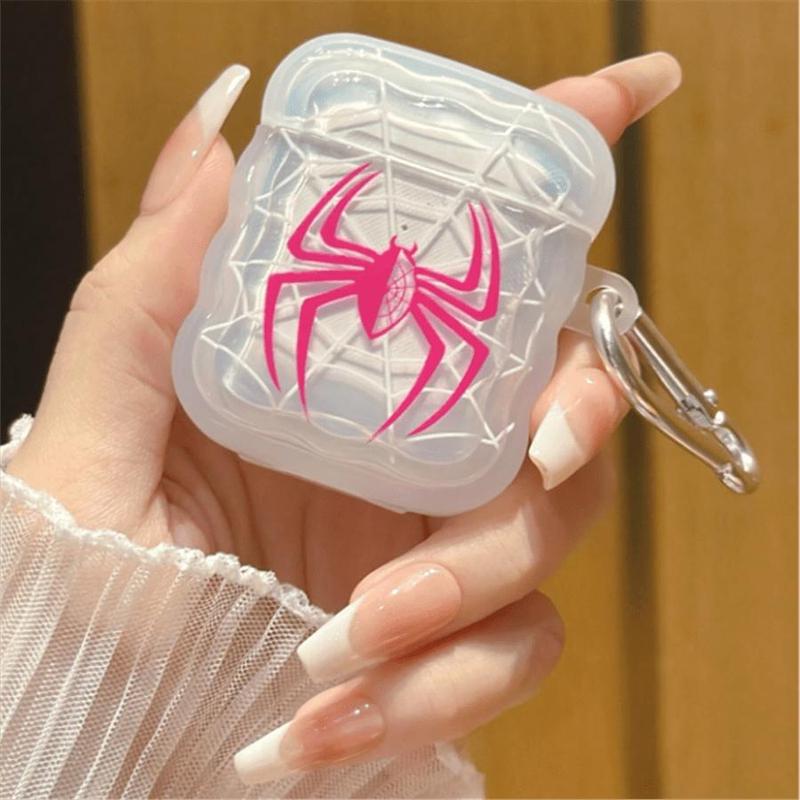 Cartoon Spider Pattern Earphone Case, Transparent Earphone Protective Cover, Earphone Accessories Compatible with AirPods Pro