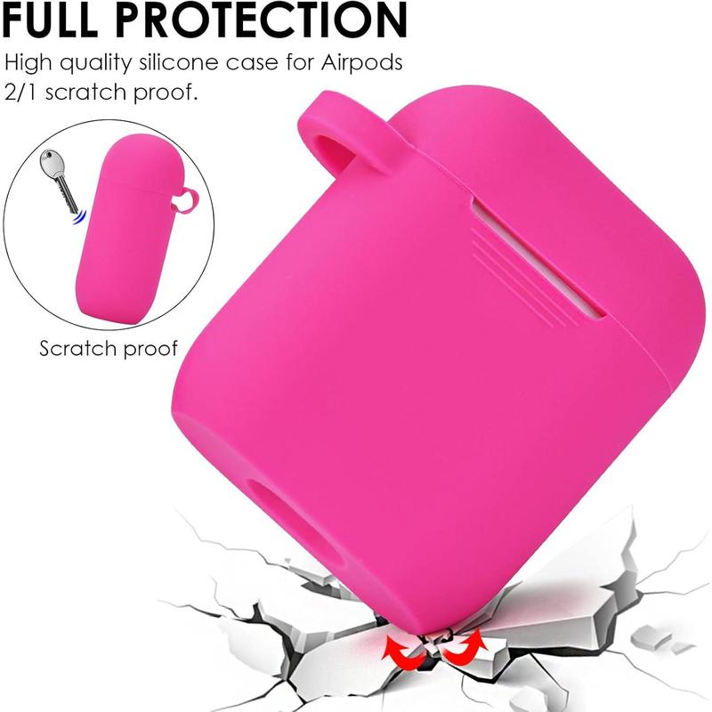 Pink Case Cover for pods 2&1 Charging Case, Cute Air Pods Accessories for Women