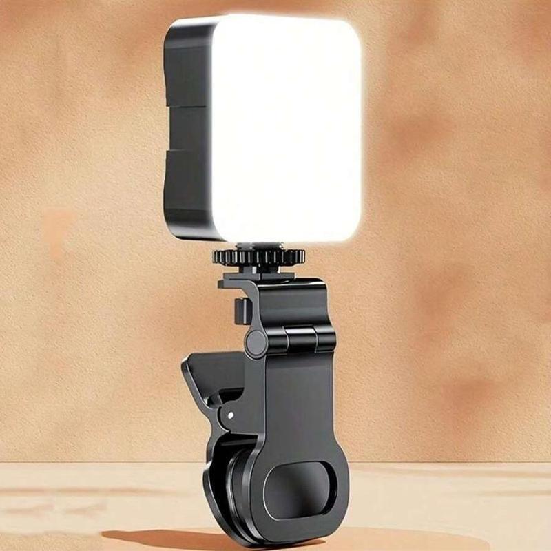 Portable Selfie Light Clip for Summer, Clip-on Pocket Smartphone Selfie Fill Light with Tripod Stand, Universal Selfie LED Light Clip for Camera, Cellphone, Laptop & Tablet, Selfie Accessories