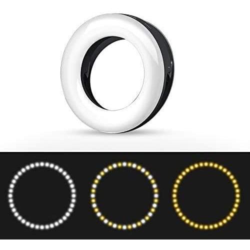 Selfie Ring Light Rechargeable Portable Clip-on Selfie Fill Light with 40 LED for Smart Phone Photography, Camera Video, Girl Makes up