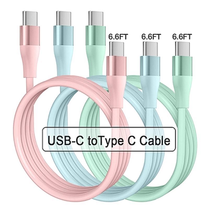 20W USB-C to Type-C Fast Charging Cable, 6.6FT Phone Charging Cable Compatible with Apple iPhone 15 HUAWEI Samsung Xiaomi OPPO & More USB-C Devices