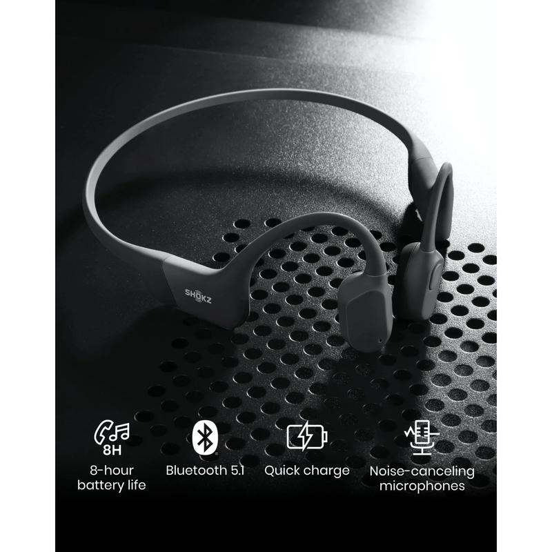 Shokz OpenRun Bone Conduction Waterproof Bluetooth Headphones for Sports Audio Earphones