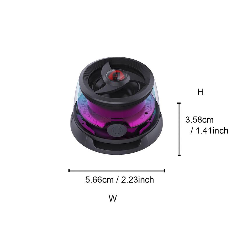 GENAI Magnetic Speaker, Rechargeable Compact & Portable RGB Lights HiFi Sound Speaker with Deep Bass, 6 Hours Playtime TWS Pairing Speaker for Outdoor & Home